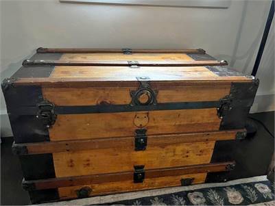 Vintage Wood Trunk $20https://www.wicked617.com/classified/listingedit.aspx