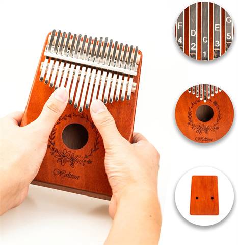  Kalimba Thumb Piano 17 Keys Portable Mbira Finger Piano