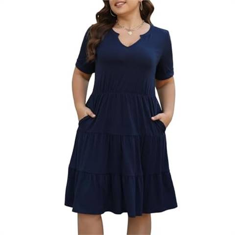 Celkuser Plus Size Casual Summer Dresses for Women