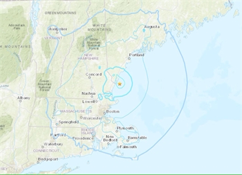 Earthquake rumbled in Boston was centered off Maine